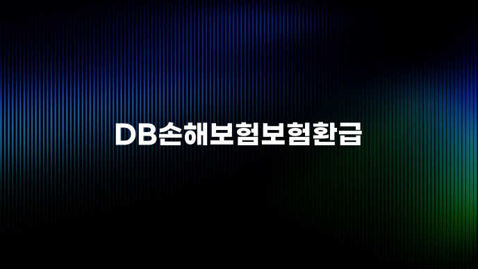 DB손해보험보험환급