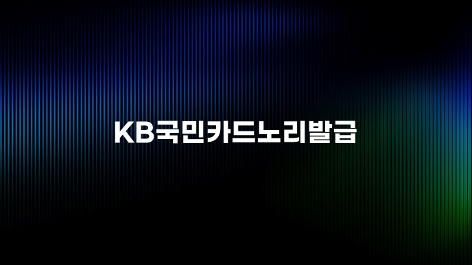 KB국민카드노리발급