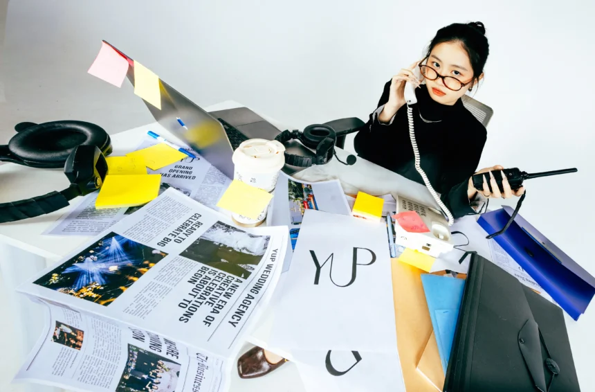사무실 서류와 팩스 문서