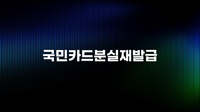 국민카드분실재발급