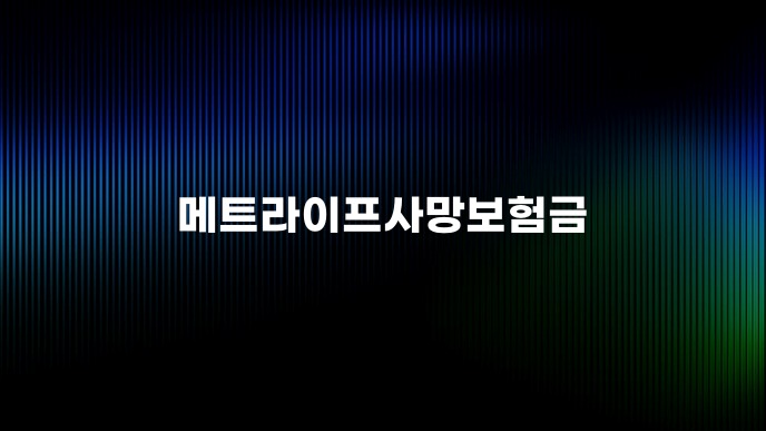 메트라이프사망보험금