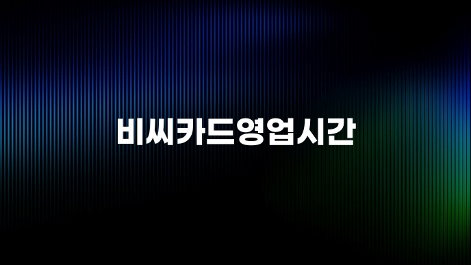 비씨카드영업시간