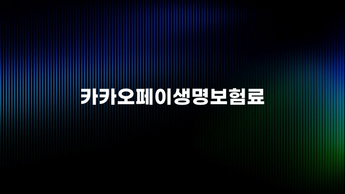 카카오페이생명보험료