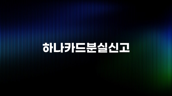 하나카드분실신고