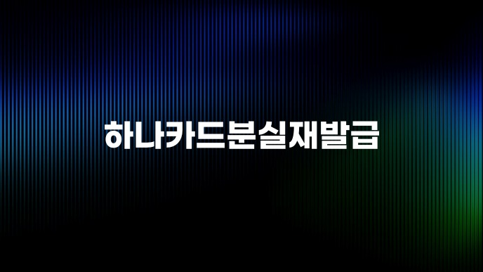 하나카드분실재발급