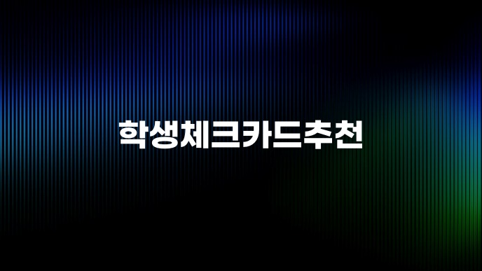 학생체크카드추천