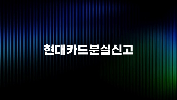 현대카드분실신고