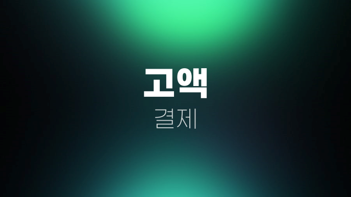 고액 결제