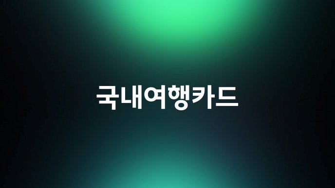 국내여행카드