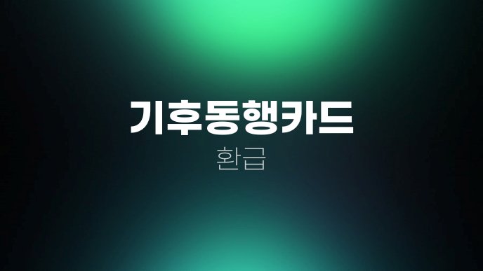 기후동행카드 환급