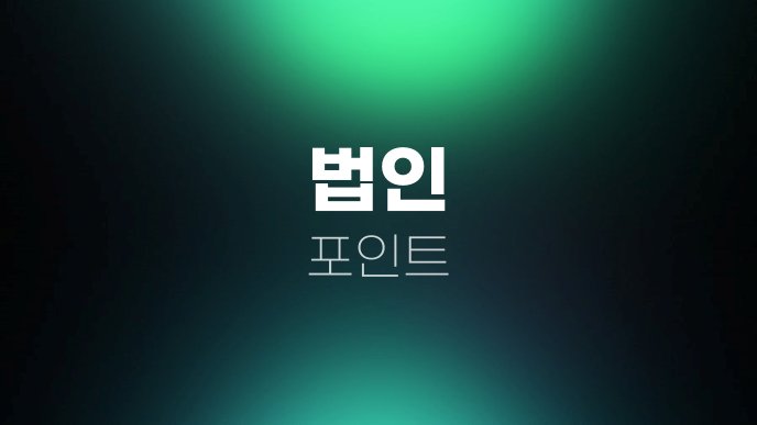 법인 포인트
