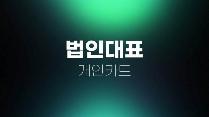 법인대표 개인카드