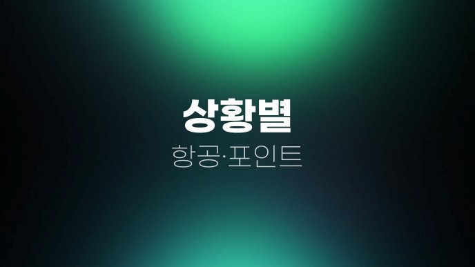 상황별 항공포인트