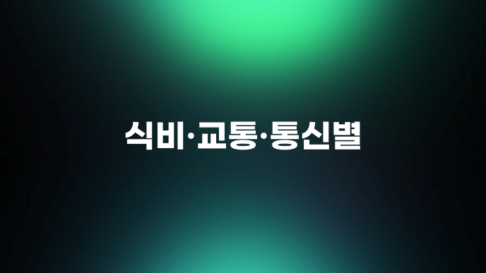 식비·교통·통신별