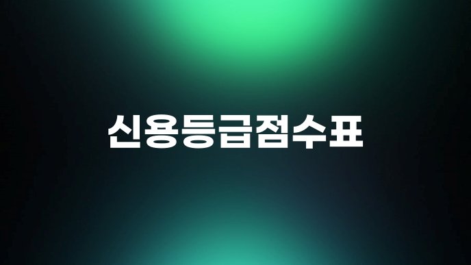 신용등급점수표
