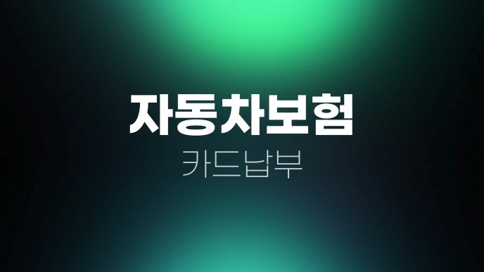 자동차보험 카드납부