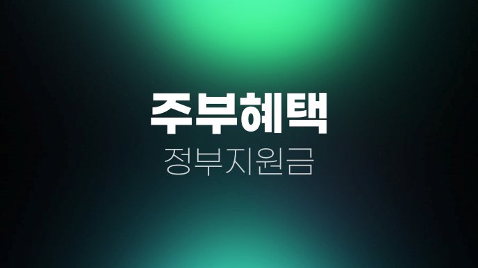 주부혜택 정부지원금