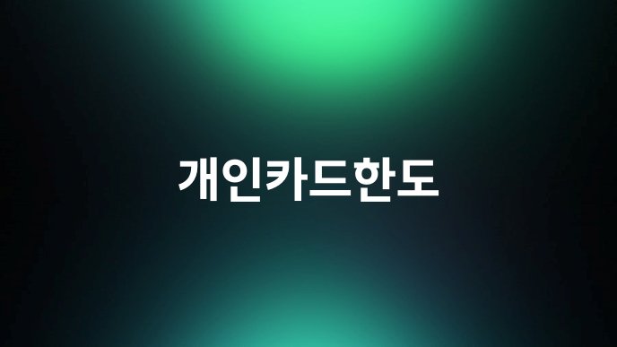 개인카드한도