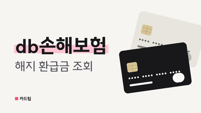 db손해보험 해지 환급금 조회