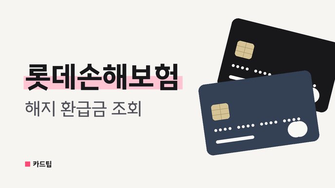 롯데손해보험 해지 환급금 조회