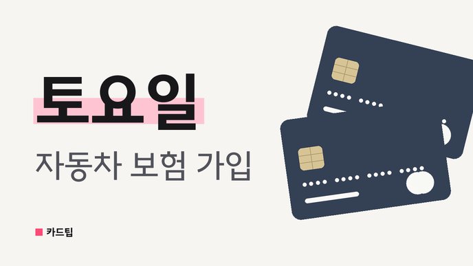 토요일 자동차 보험 가입